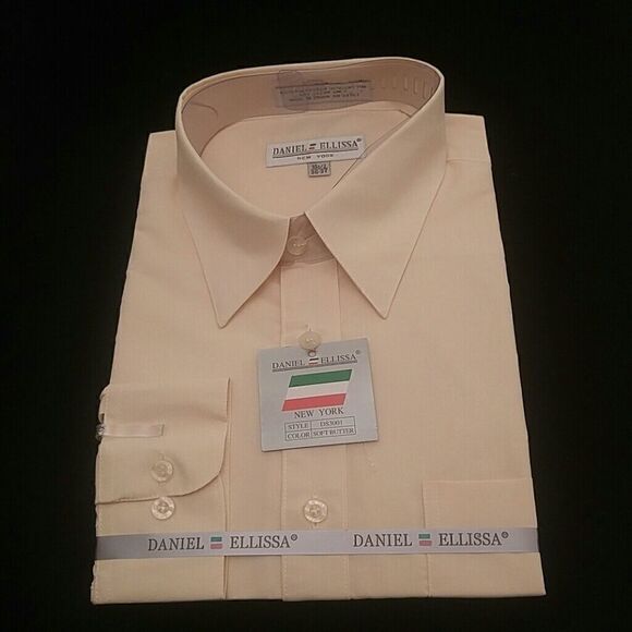 MEN'S BASIC FULL CUT DRESS SHIRT BY DANIEL ELLISSA - Picture 1 of 3